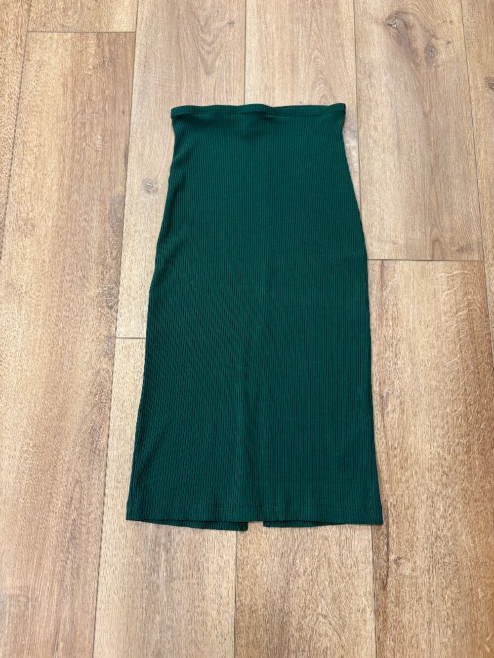 🌟 REFORMATION 🌟 RIB KNIT PULL ON MIDI PENCIL SKIRT GREEN SZ S